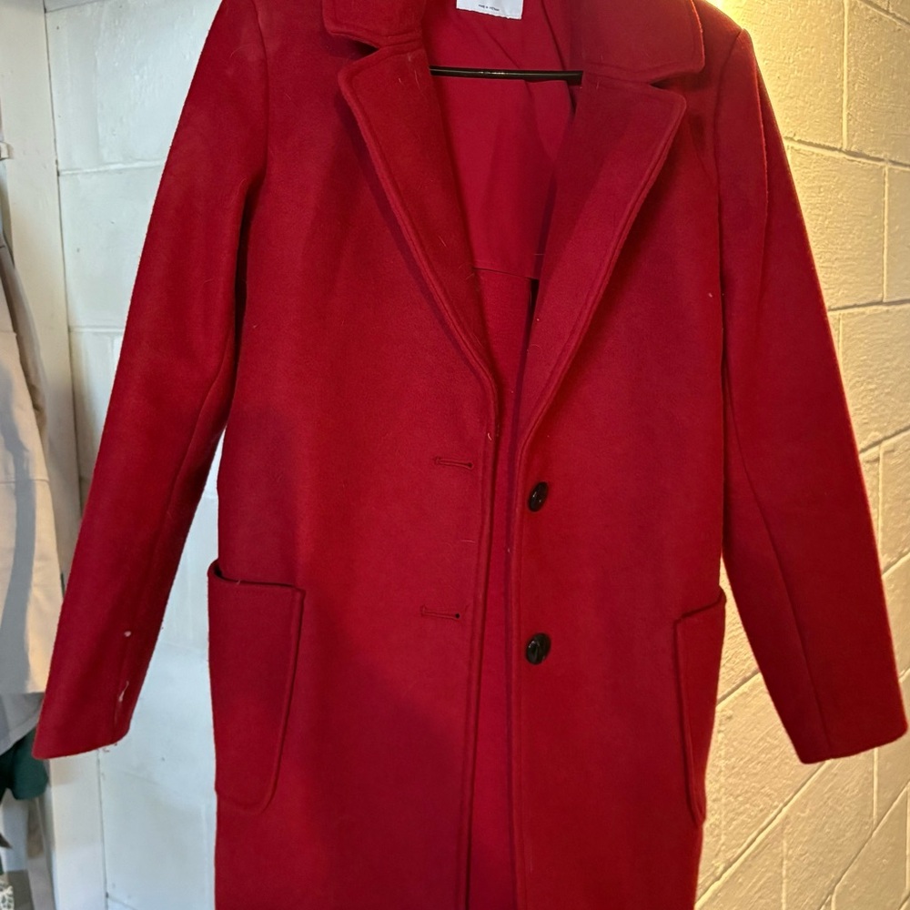 Old Navy Oversized Pea Coat - Small, Rubia Red - Picture 5 of 9